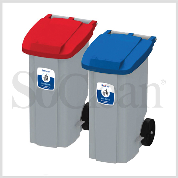 Waste Bins with Foot Paddles & Wheels